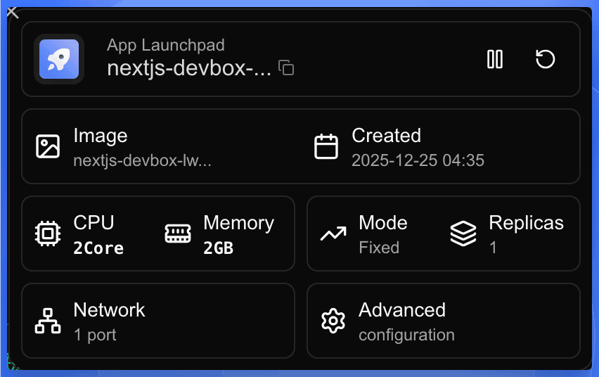 App Detail Panel