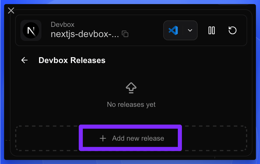 Add New Release Button